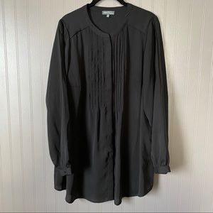 Market & Spruce Pleated Front Button Down Shirt 1X